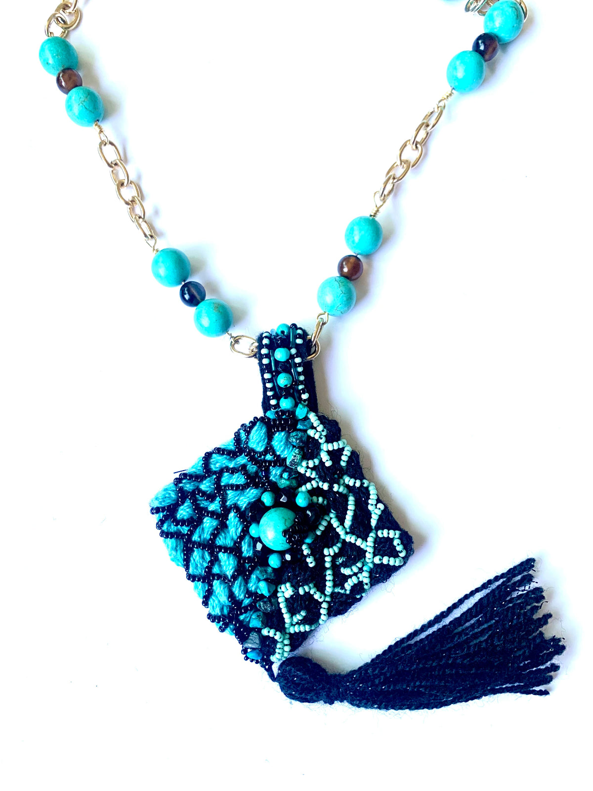 Tranquil Waters Mixed Media Necklace
