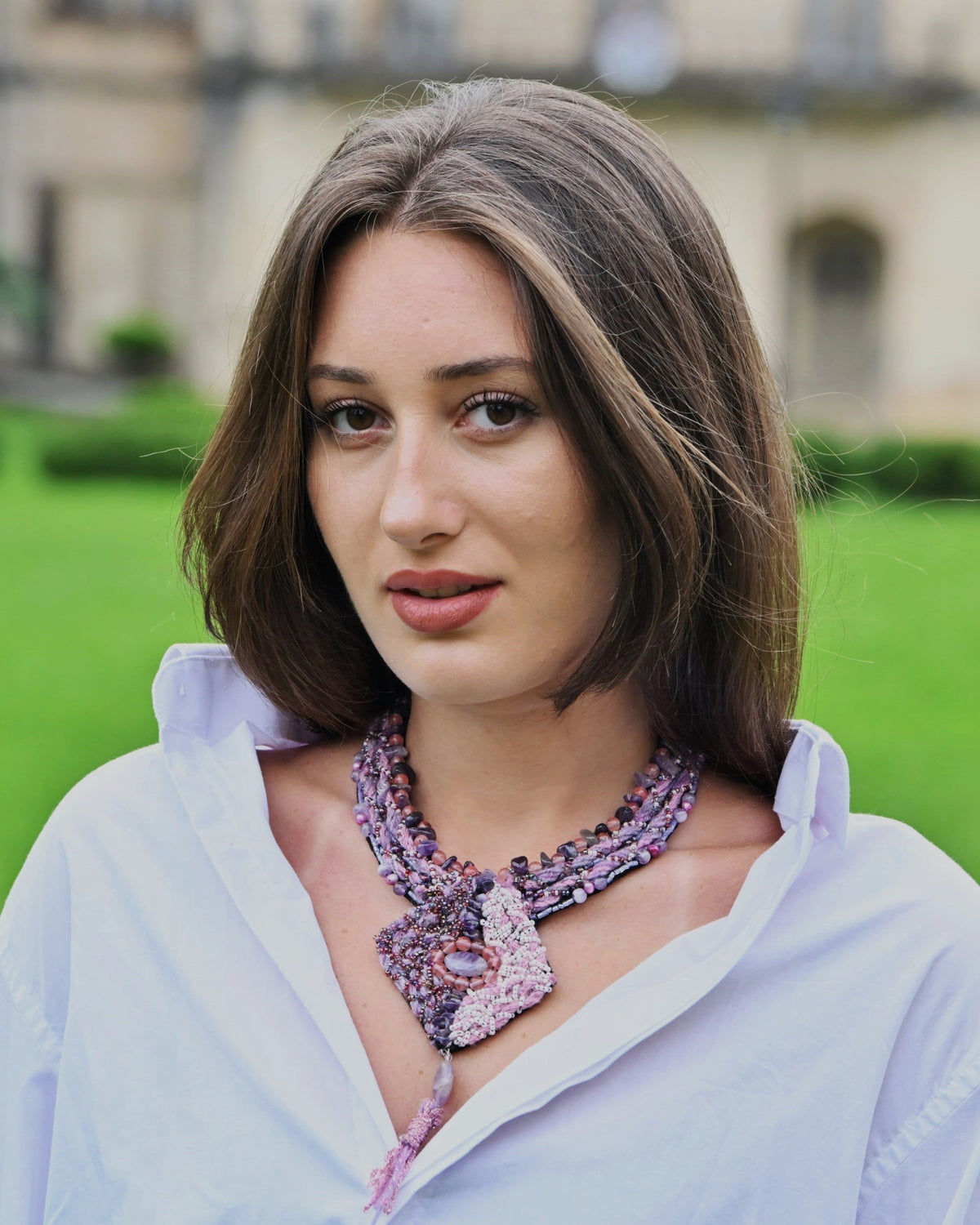 Soft Bloom Rhombus Necklace