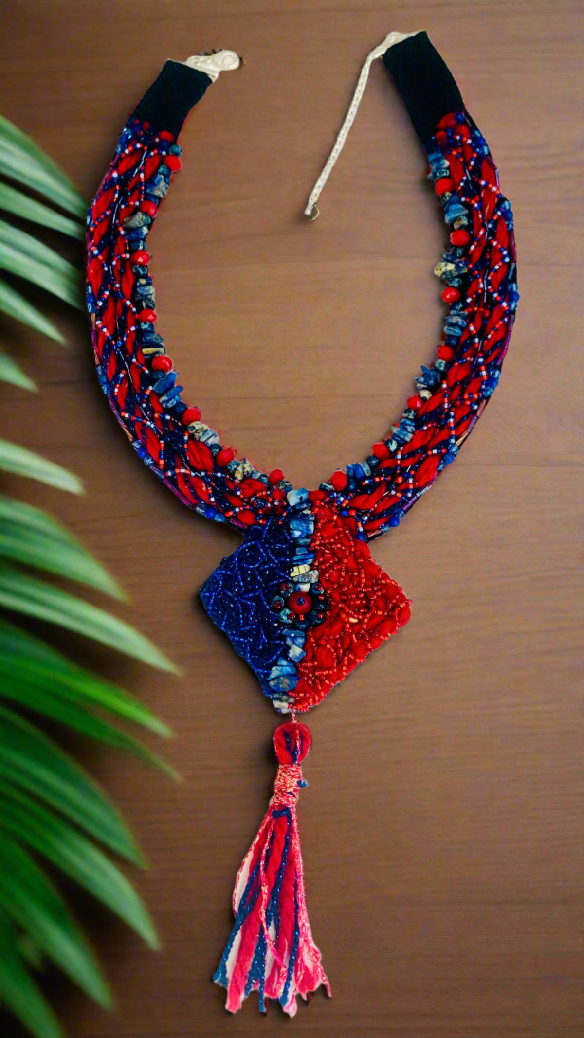 Fire and Ice Fusion Tassel Necklace