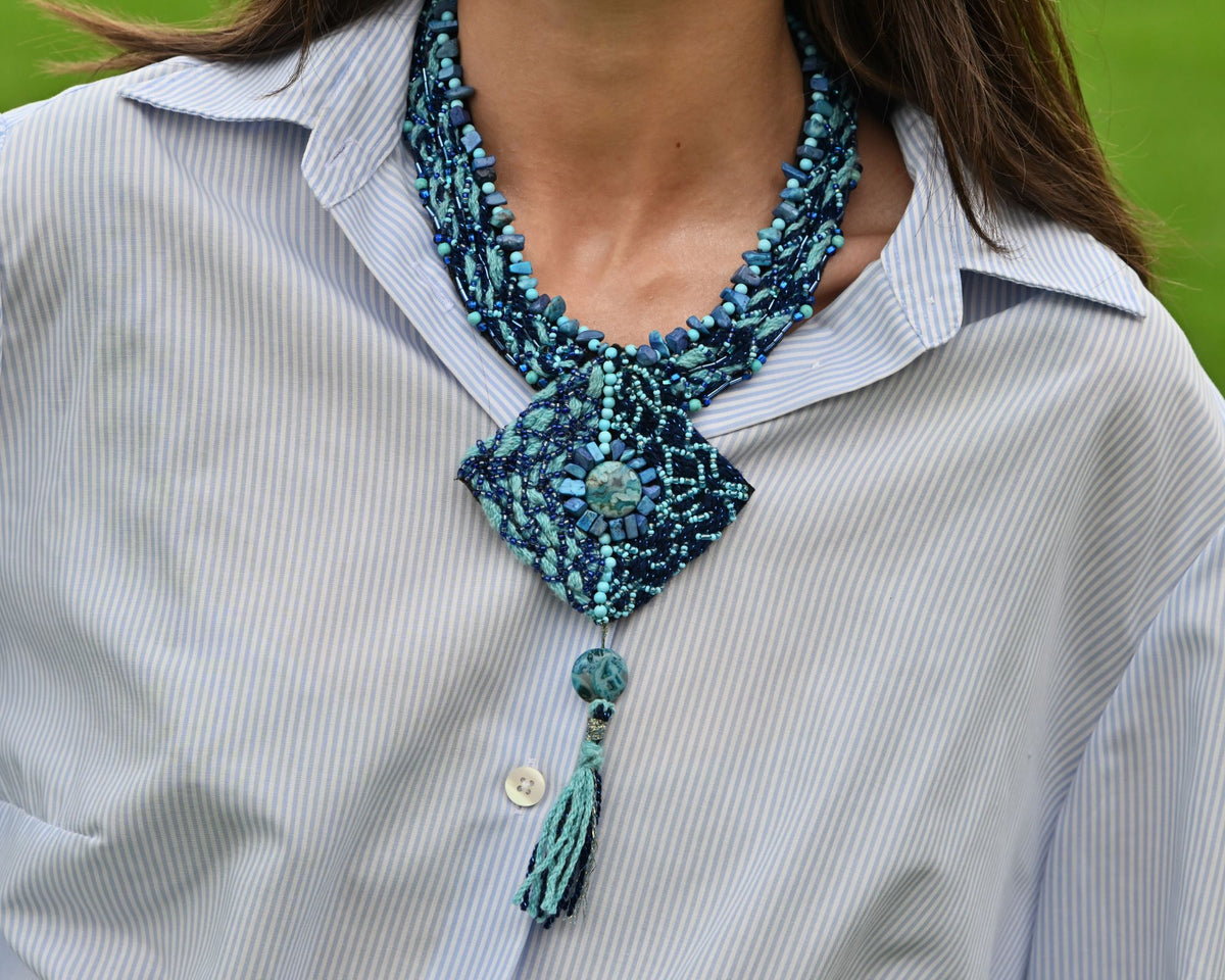 Deep Ocean -Rhombus Necklace